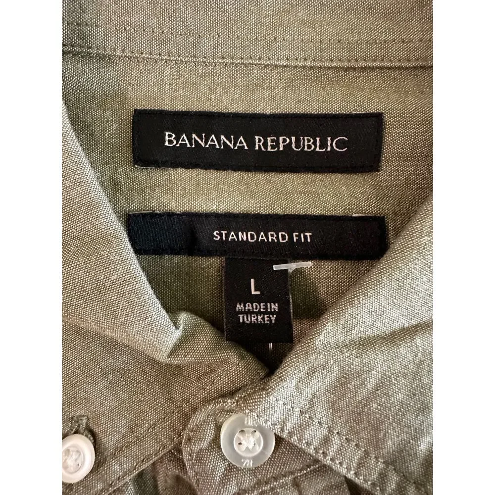 Banana Republic‎ Button Up Men's Large Standard Fit Long Sleeve NWT